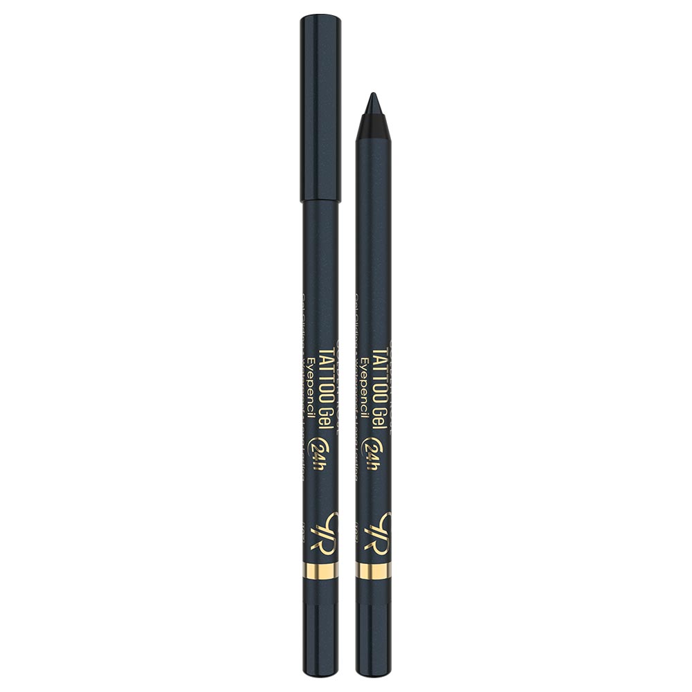 Golden Rose Tattoo Gel Eye Pencil Sparkle Navy 107 1.2 gr - Αδιάβροχο Μολύβι Ματιών Με Τζελ Υφή