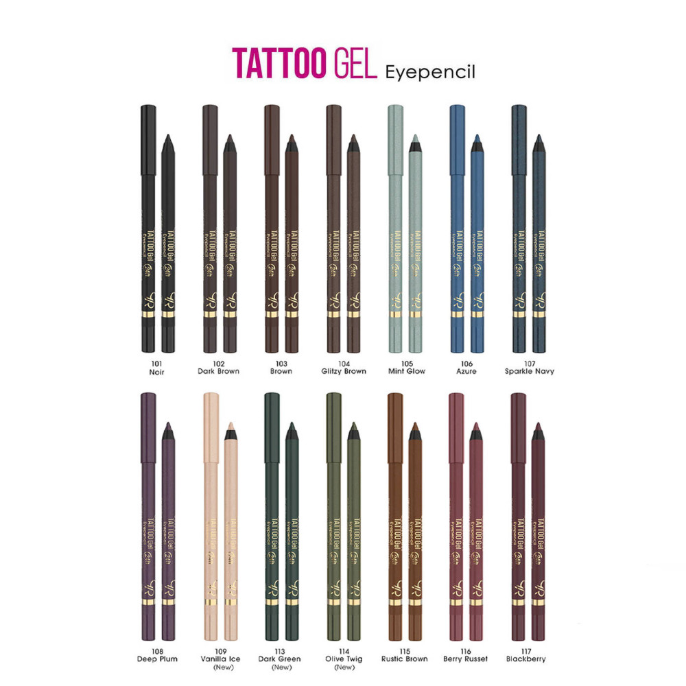 Golden Rose Tattoo Gel Eye Pencil Sparkle Navy 107 1.2 gr - Αδιάβροχο Μολύβι Ματιών Με Τζελ Υφή - Image 4