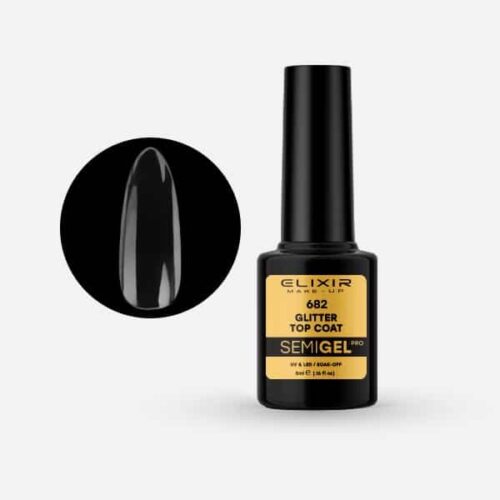 Elixir Ημιμόνιμο Βερνίκι Νυχιών #682 Glitter Top Coat 5ml