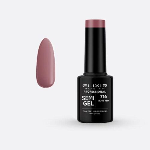 Elixir Ημιμόνιμο Βερνίκι Νυχιών #716 Rose Red 5ml