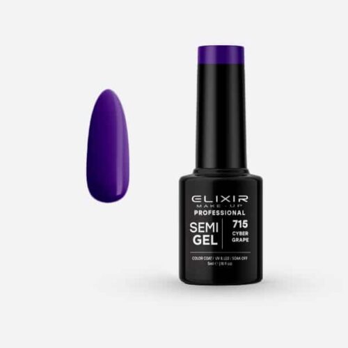Elixir Ημιμόνιμο Βερνίκι Νυχιών #715 Cyber Grape 5ml