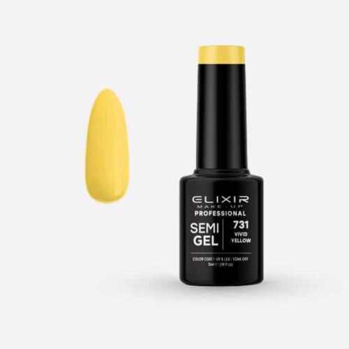 Elixir Ημιμόνιμο Βερνίκι Νυχιών #731 Vivid Yellow 5ml