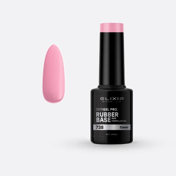 Elixir Ημιμόνιμο Βερνίκι Νυχιών #738 Rubber Base Cover 5ml