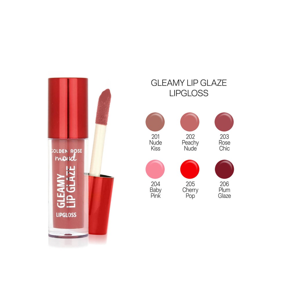 Golden Rose Mood Gleamy Lip Glaze Lipgloss 201 Nude Kiss 4.7ml - Ενυδατικό Lip Gloss - Image 2