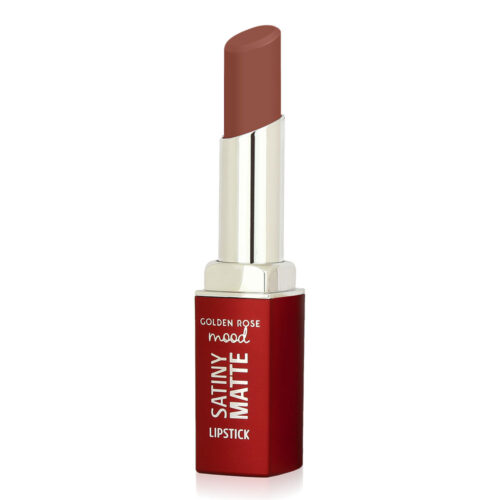 Golden Rose Mood Satiny Matte Lipstick Velvet Taupe 02 3.5gr - Κραγιόν Ματ Με Υαλουρονικό Οξύ
