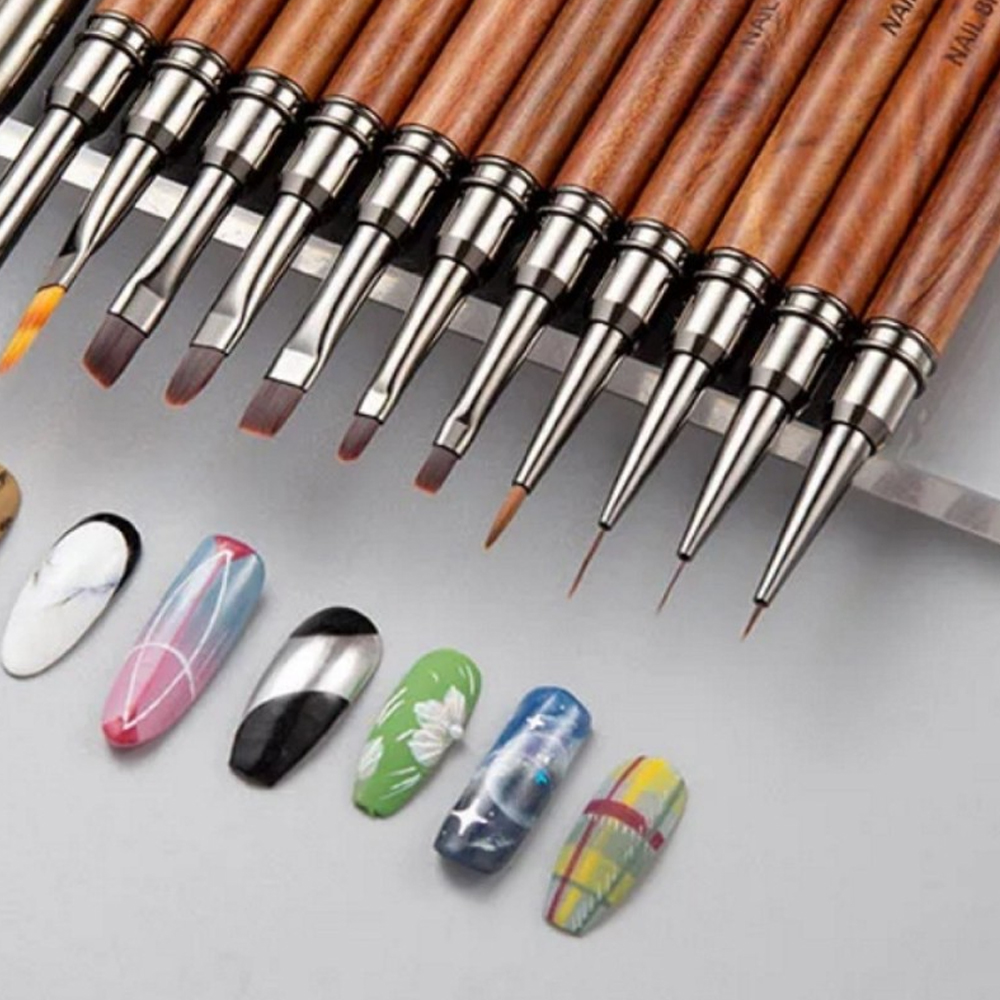 Σετ Πινέλα Νυχιών Για Nail Art 12τεμ. σε Κασετίνα - Image 2