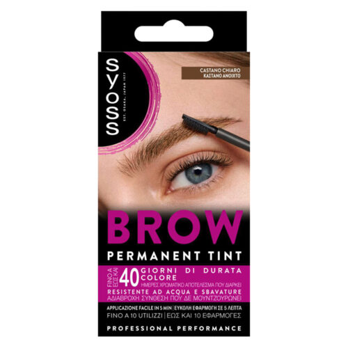 Syoss Brow Permanent Tint 10ml - Μόνιμη Βαφή Φρυδιών Καστανό Ανοιχτό