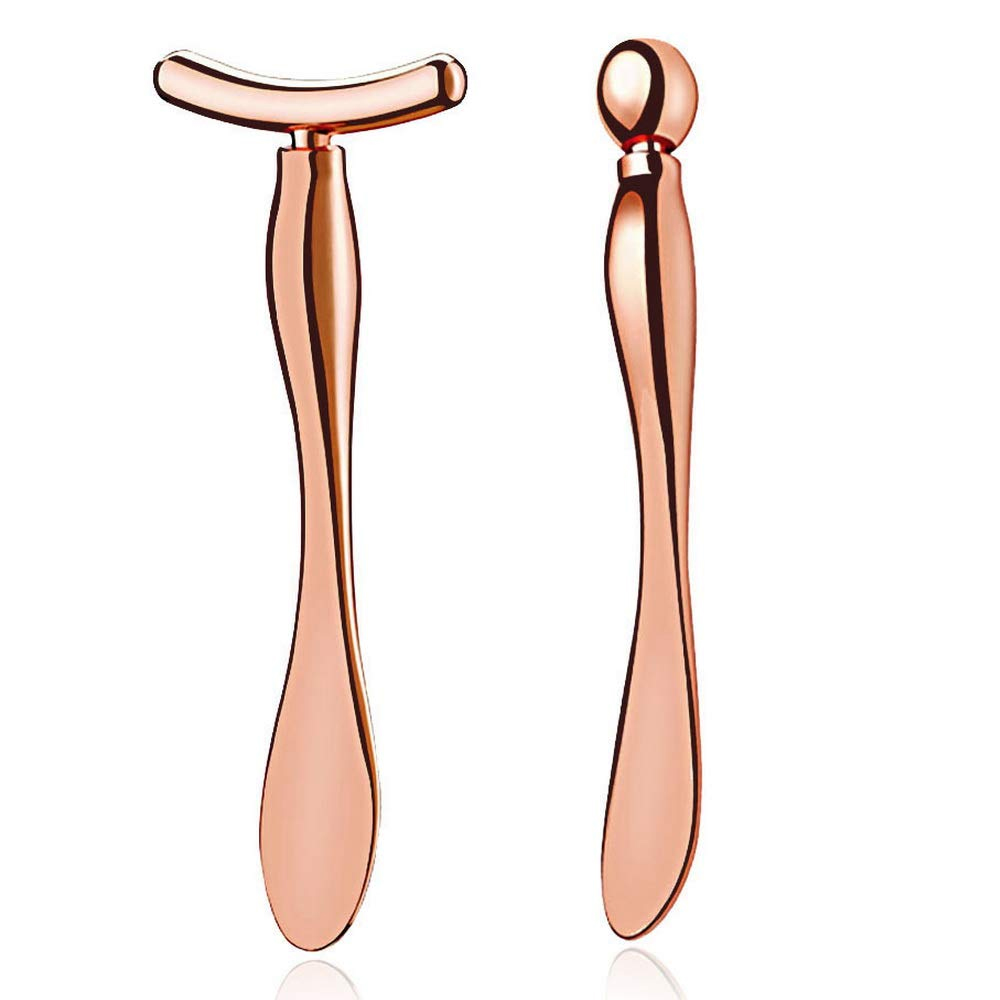 Ro Accessories Face Lifting Beauty Bar TL200 - Μεταλλικό Εργαλείο Για Μασάζ Προσώπου Σετ 2τεμ.