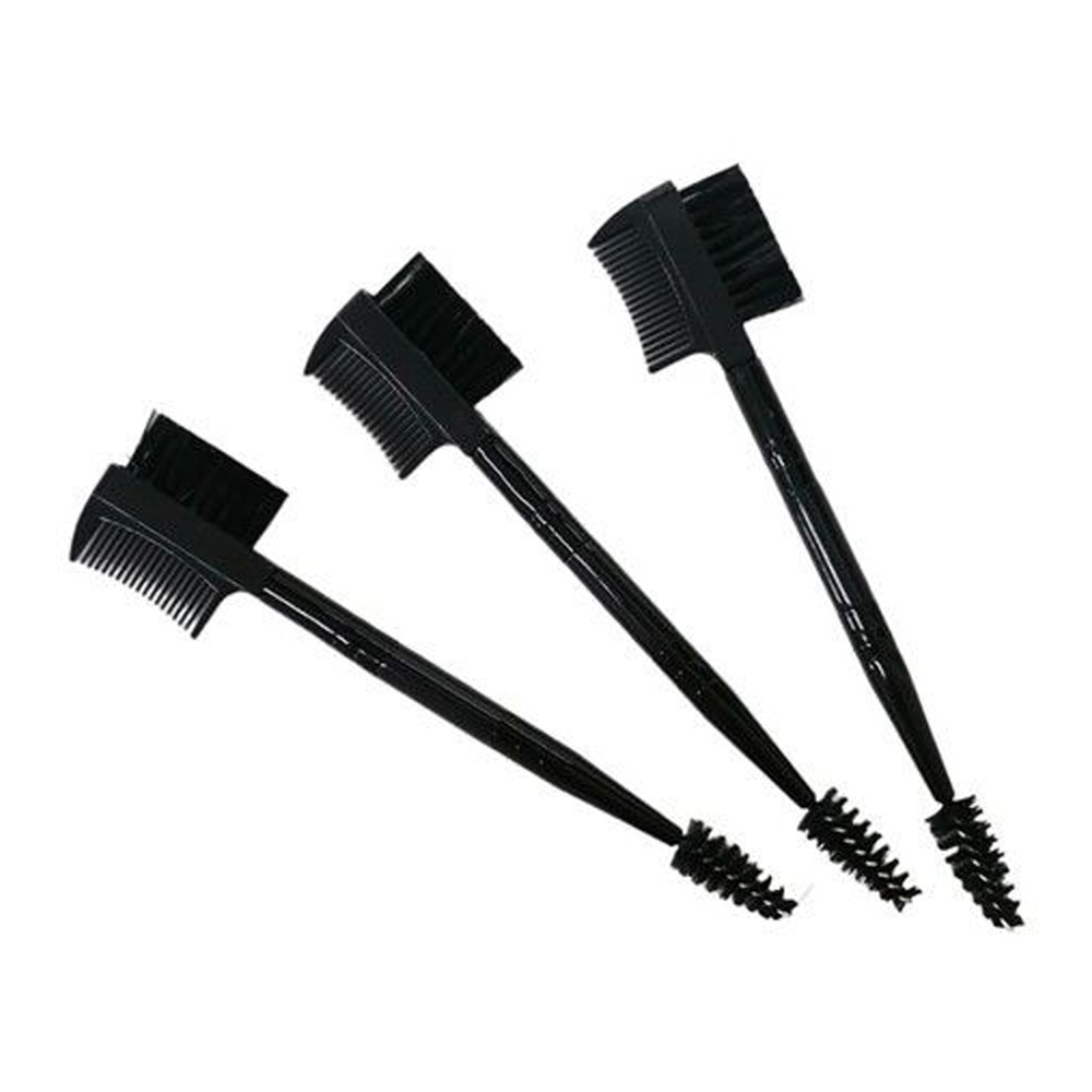 Ro Accessories Διπλό Πινελάκι Φρυδιών & Βλεφαρίδων Σετ 3τεμ. MB136