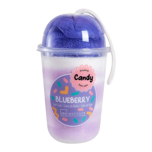 IDC Institute Bath Salt 570gr Blueberry & Σφουγγάρι Μπάνιου - Άλατα Μπάνιου με Άρωμα Μύρτιλο