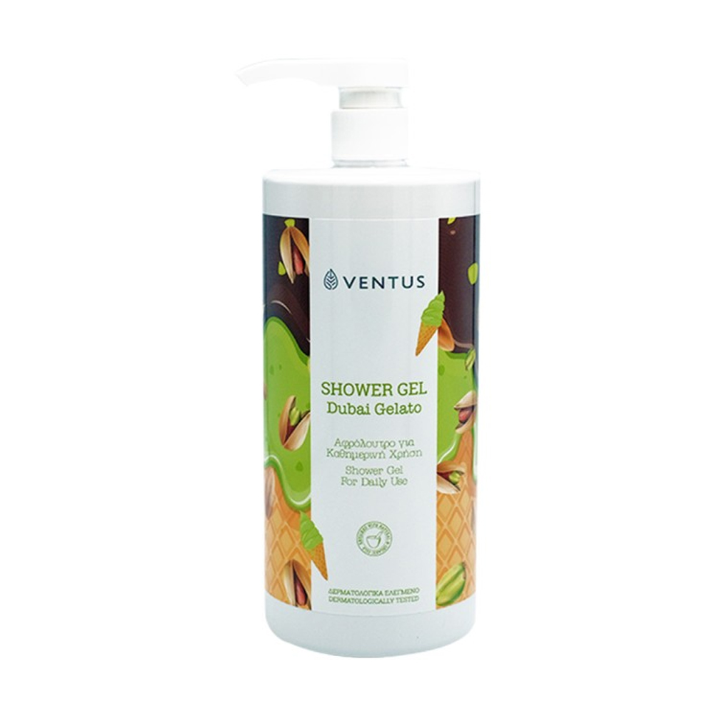 Imel Ventus Shower Gel Dubai Gelato 1000ml - Ενυδατικό Αφρόλουτρο Σώματος με Χαμομήλι & Πανθενόλη