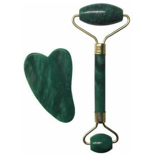 Anti-Aging Facial Roller & Εργαλείο Gua Sha Σετ 2τεμ. - Roller Για Μασάζ Προσώπου