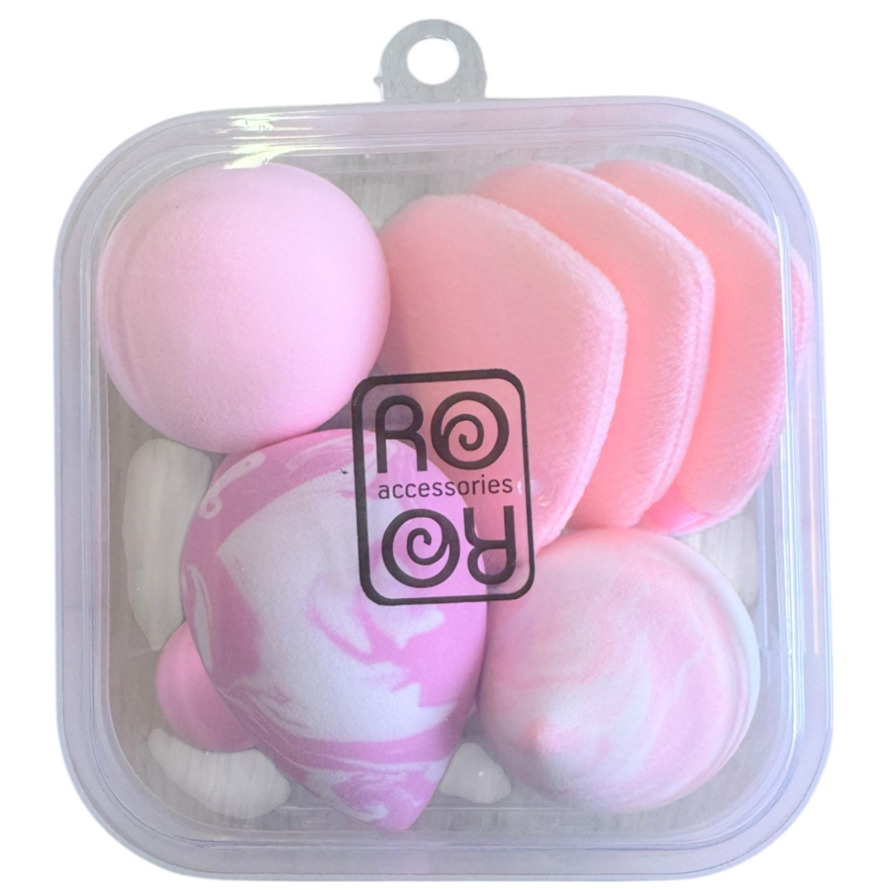 Ro Accessories Επαγγελματικά Σφουγγαράκια Μακιγιάζ με Θήκη Σετ 9τεμ. SP237 - Image 4