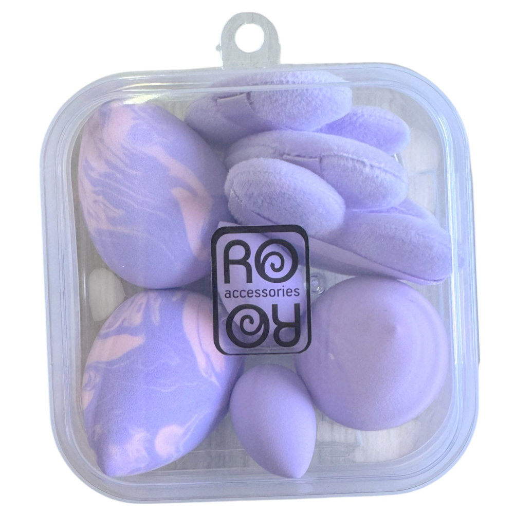 Ro Accessories Επαγγελματικά Σφουγγαράκια Μακιγιάζ με Θήκη Σετ 9τεμ. SP237 - Image 5
