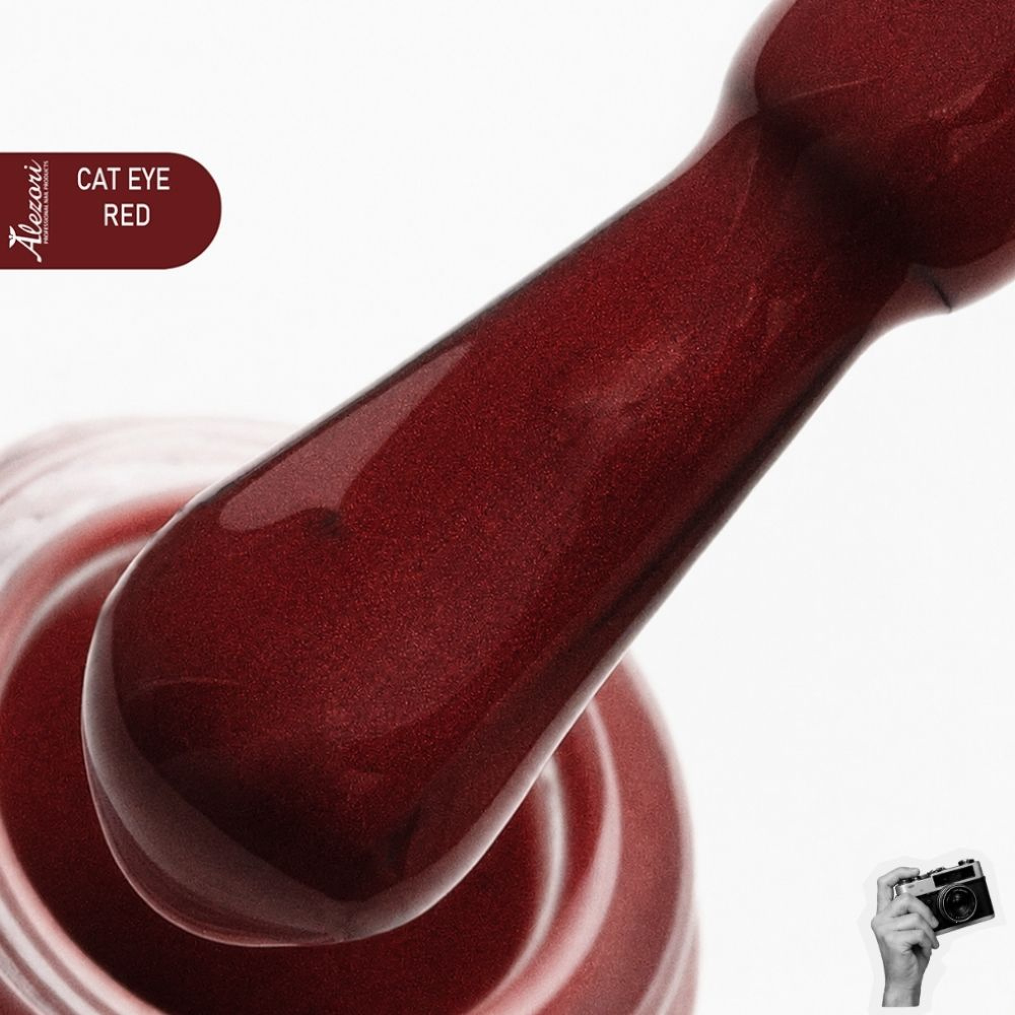 Alezori Gel Polish Cat Eye Red 15ml