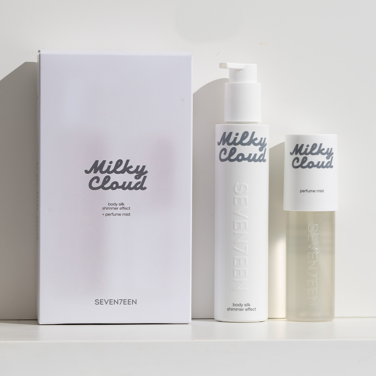 Seventeen Milky Cloud Gift Set - Body Silk Shimmer Effect & Perfume Mist - Ενυδατικό Γαλάκτωμα & Άρωμα Σώματος